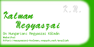 kalman megyaszai business card