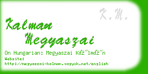 kalman megyaszai business card
